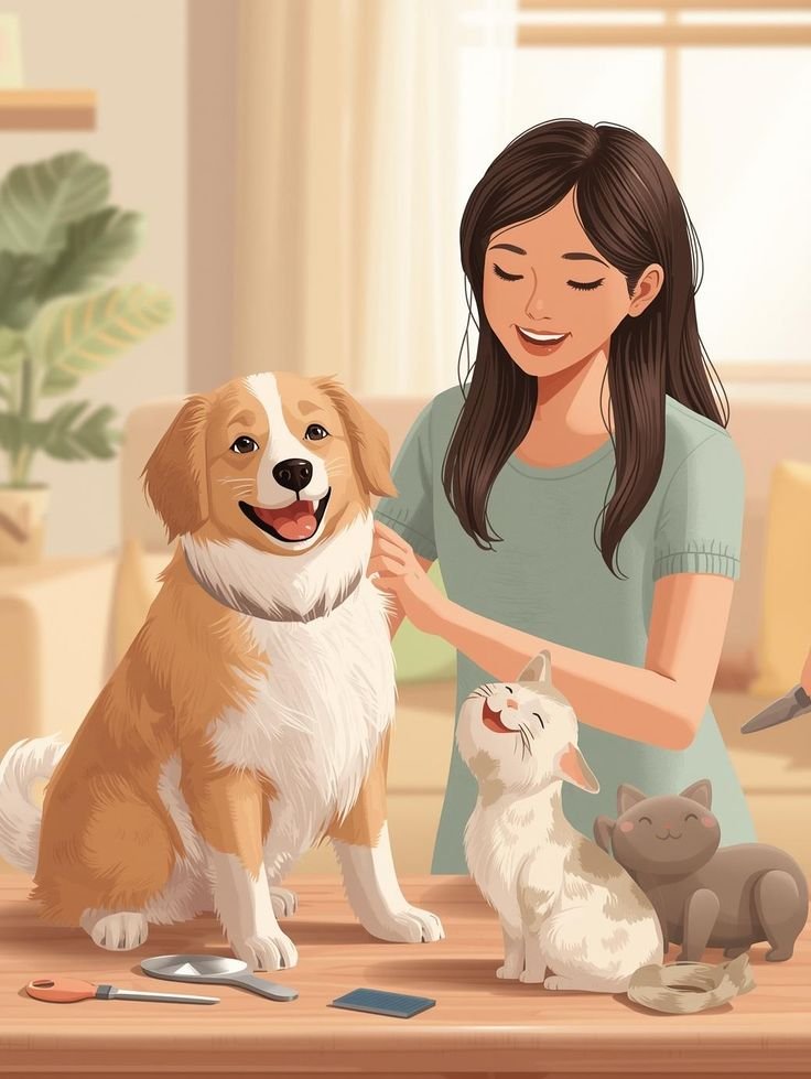 easy grooming tips for dogs and cats at home